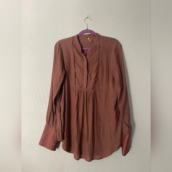 EUC🔹️Free People Peasant Blouse/Tunic Top Large - Picture 2 of 5